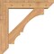 Ekena Millwork Balboa Slat Smooth Bracket w/ Offset Brace, Western Red Cedar, 7 1/2"W x 36"D x 36"H BKT0806X36X36BOA06SWR - alternate 3